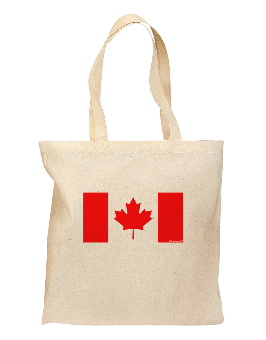 Canadian Flag Maple Leaf Colors Grocery Tote Bag-Grocery Tote-TooLoud-Natural-Medium-Davson Sales