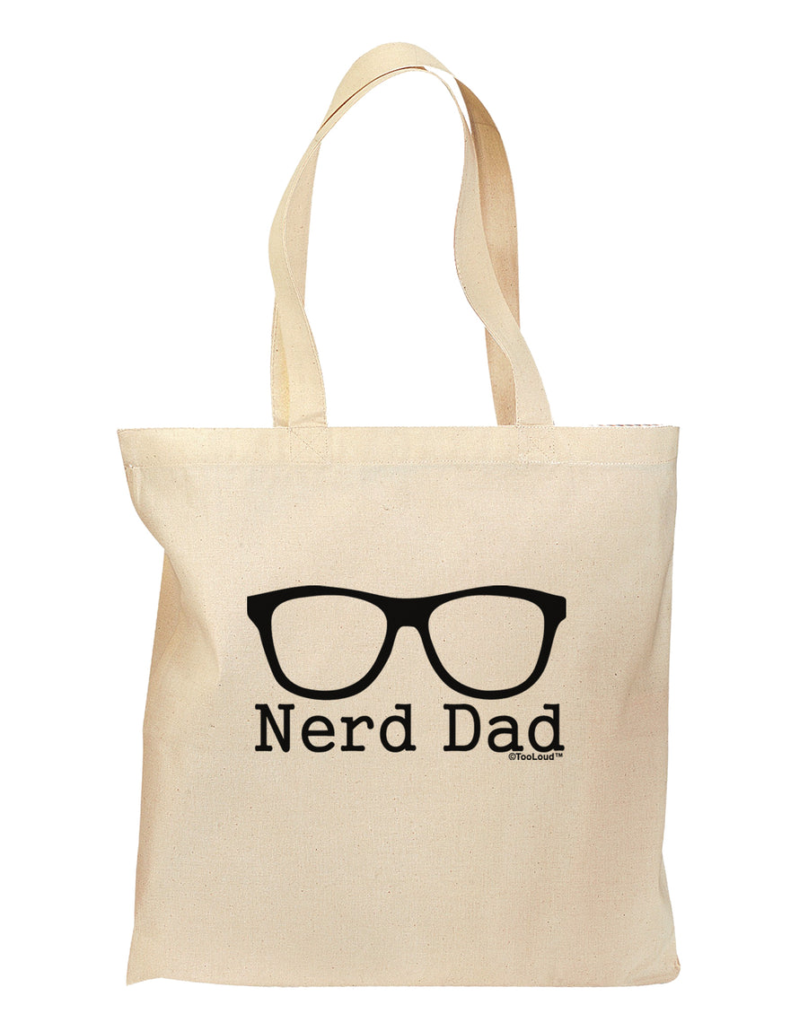 Nerd Dad - Glasses Grocery Tote Bag by TooLoud-Grocery Tote-TooLoud-Natural-Medium-Davson Sales