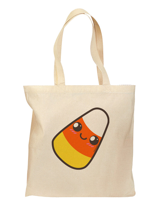 Cute Mother Candy Corn Family Halloween Grocery Tote Bag-Grocery Tote-TooLoud-Natural-Medium-Davson Sales