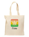 iToke Logo - Marijuana Leaf Grocery Tote Bag-Grocery Tote-TooLoud-Natural-Medium-Davson Sales