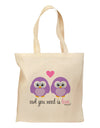 Owl You Need Is Love - Purple Owls Grocery Tote Bag by TooLoud-Grocery Tote-TooLoud-Natural-Medium-Davson Sales