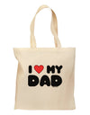 I Heart My Dad Grocery Tote Bag by TooLoud-Grocery Tote-TooLoud-Natural-Medium-Davson Sales