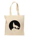 Wolf Howling at the Moon - Design #1 Grocery Tote Bag by TooLoud-Grocery Tote-TooLoud-Natural-Medium-Davson Sales