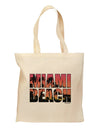 Miami Beach - Sunset Palm Trees Grocery Tote Bag by TooLoud-Grocery Tote-TooLoud-Natural-Medium-Davson Sales