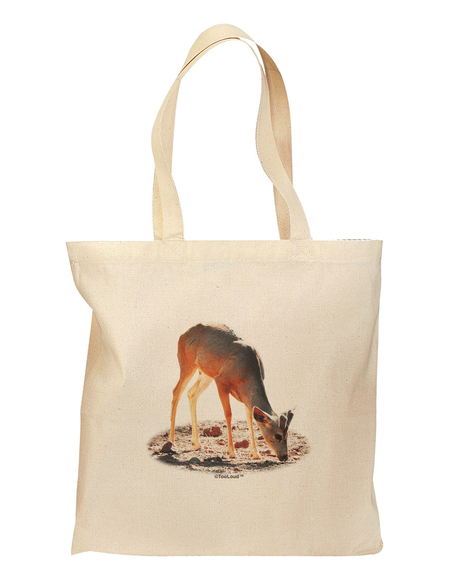 Little Buck Cutout Grocery Tote Bag - Natural-Grocery Tote-TooLoud-Natural-Medium-Davson Sales