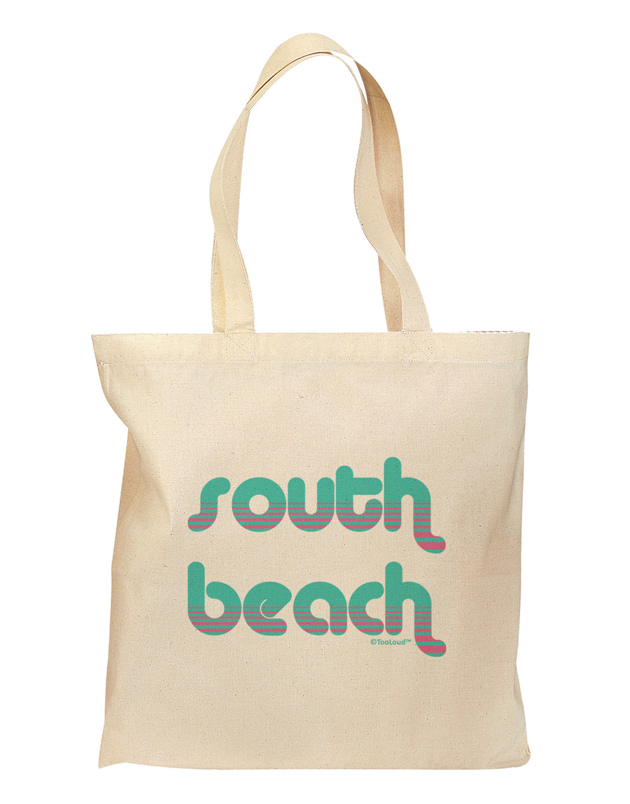 South Beach Color Scheme Design Grocery Tote Bag by TooLoud-Grocery Tote-TooLoud-Natural-Medium-Davson Sales