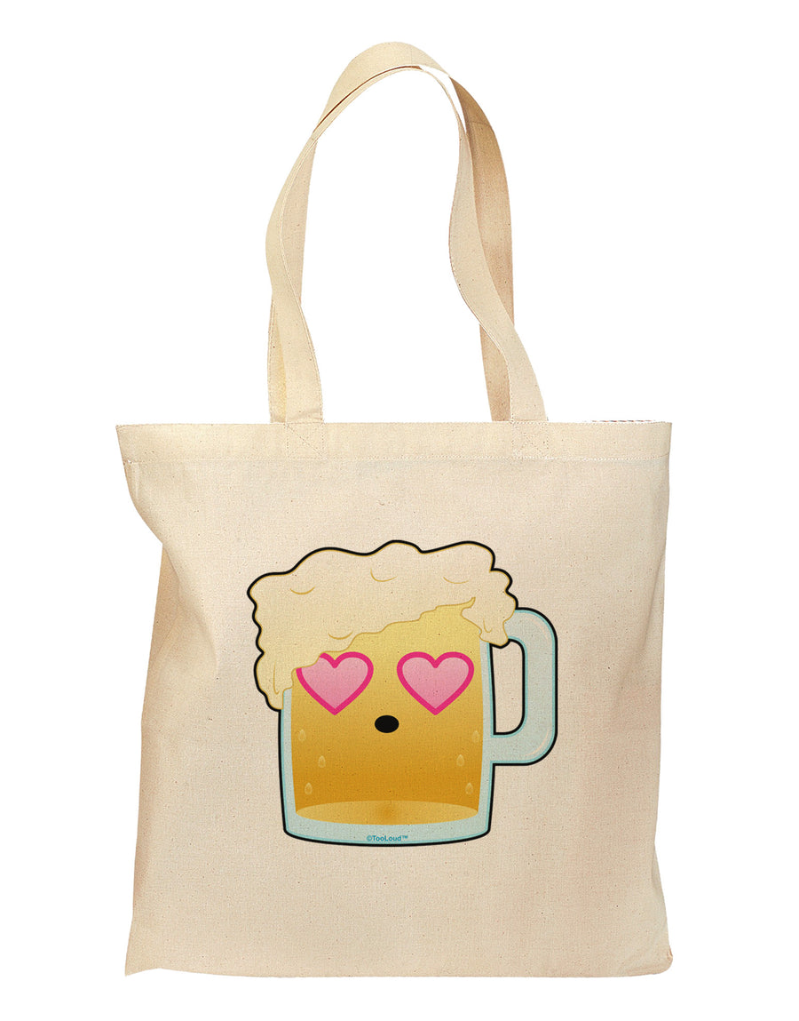 Cute Infatuated Beer Grocery Tote Bag by TooLoud-Grocery Tote-TooLoud-Natural-Medium-Davson Sales