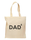 Dad to the Fifth Power - Dad of Five Grocery Tote Bag-Grocery Tote-TooLoud-Natural-Medium-Davson Sales