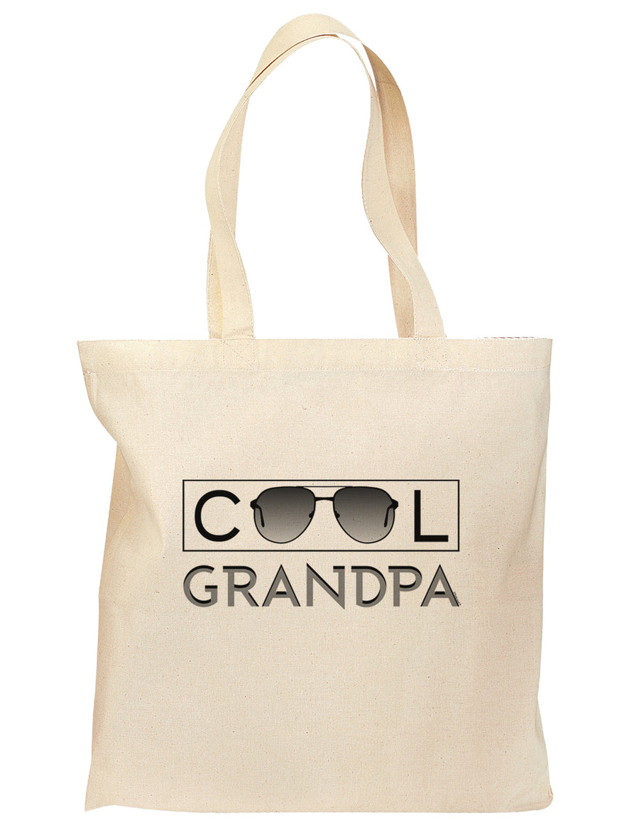 Cool Grandpa Grocery Tote Bag-Grocery Tote-TooLoud-Natural-Medium-Davson Sales