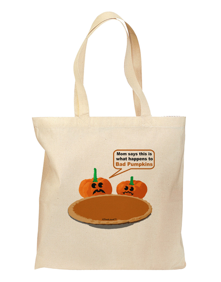 Bad Pumpkins Grocery Tote Bag-Grocery Tote-TooLoud-Natural-Medium-Davson Sales