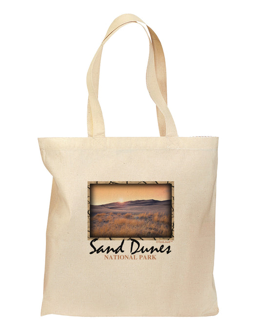 Colorado Sand Dunes Text Grocery Tote Bag-Grocery Tote-TooLoud-Natural-Medium-Davson Sales