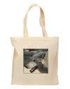 TooLoud White Wolf Face Grocery Tote Bag - Natural-Grocery Tote-TooLoud-Natural-Medium-Davson Sales