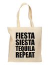 Fiesta Siesta Tequila Repeat Grocery Tote Bag by TooLoud-Grocery Tote-TooLoud-Natural-Medium-Davson Sales