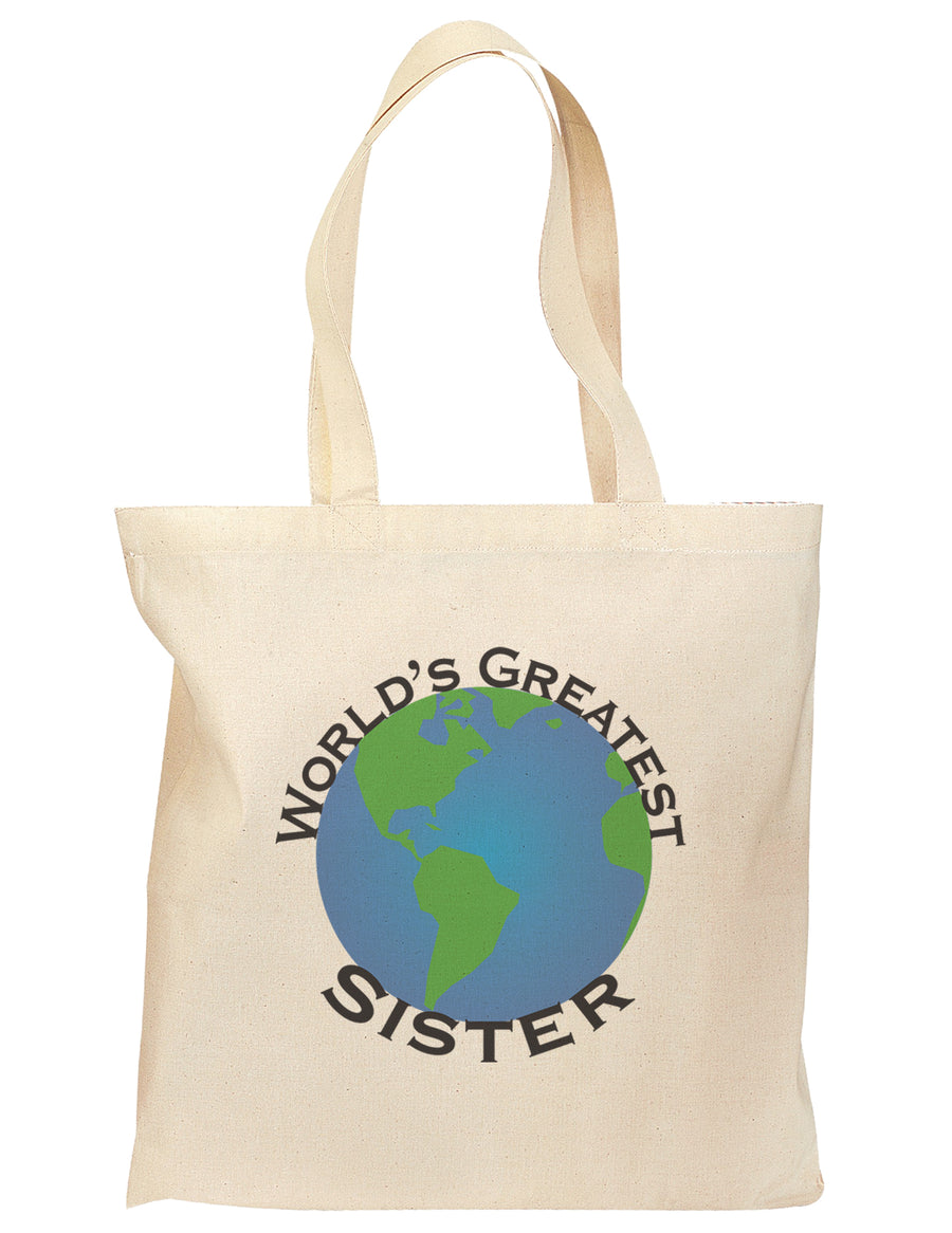 World's Greatest Sister Grocery Tote Bag-Grocery Tote-TooLoud-Natural-Medium-Davson Sales