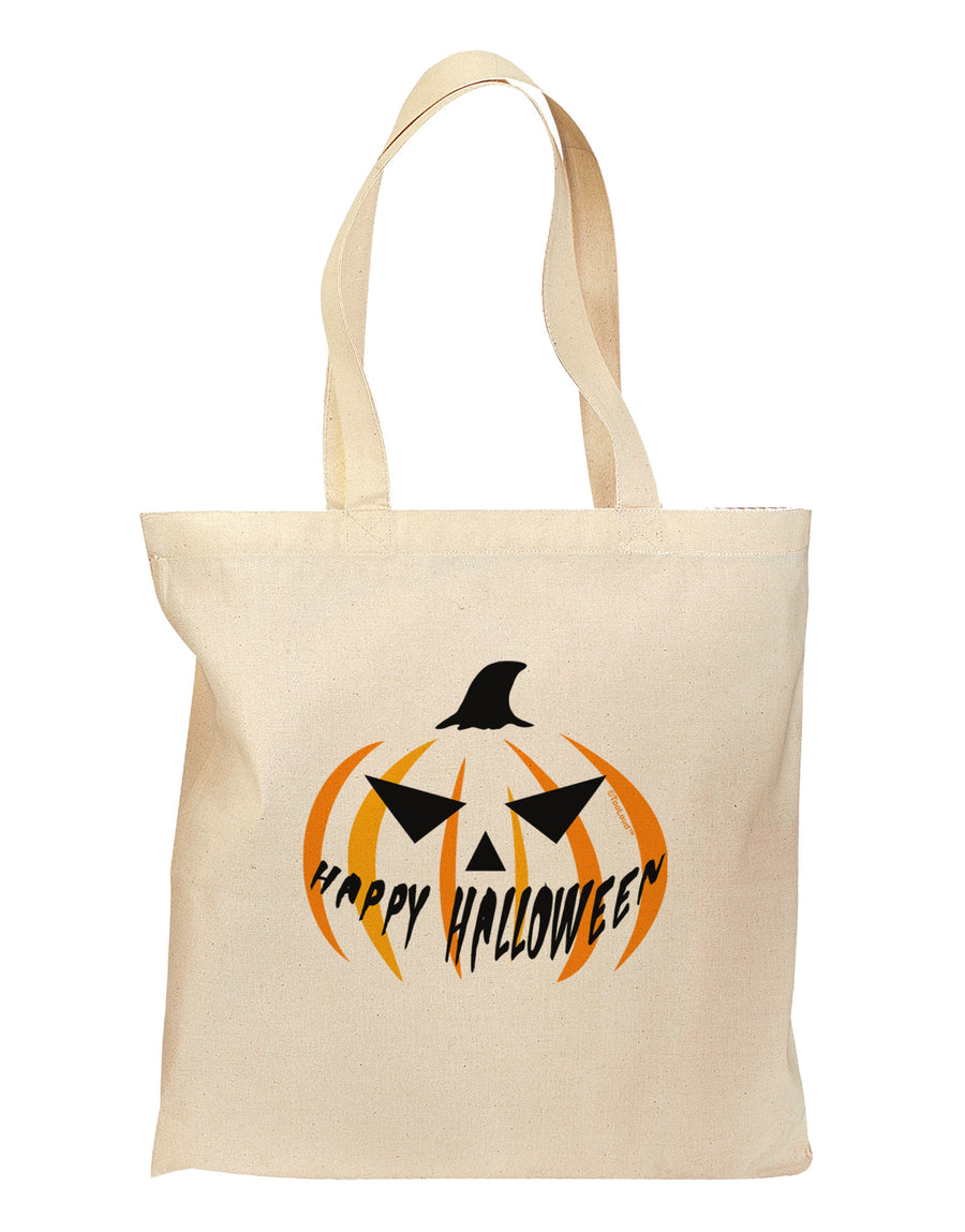 Happy Halloween Jack Grocery Tote Bag-Grocery Tote-TooLoud-Natural-Medium-Davson Sales