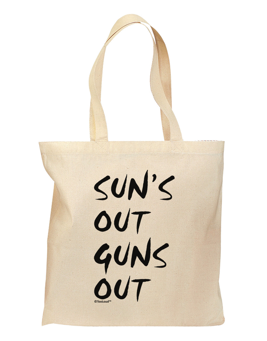 Suns Out Guns Out Grocery Tote Bag-Grocery Tote-TooLoud-Natural-Medium-Davson Sales