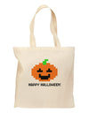 Pixel Pumpkin - Halloween Grocery Tote Bag-Grocery Tote-TooLoud-Natural-Medium-Davson Sales