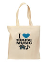 I Love House Blue Grocery Tote Bag-Grocery Tote-TooLoud-Natural-Medium-Davson Sales