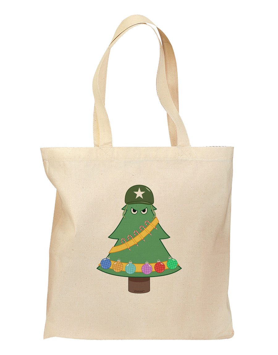 Christmas Tree Armed Design Grocery Tote Bag-Grocery Tote-TooLoud-Natural-Medium-Davson Sales