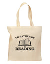 I'd Rather Be Reading Grocery Tote Bag - Natural-Grocery Tote-TooLoud-Natural-Medium-Davson Sales