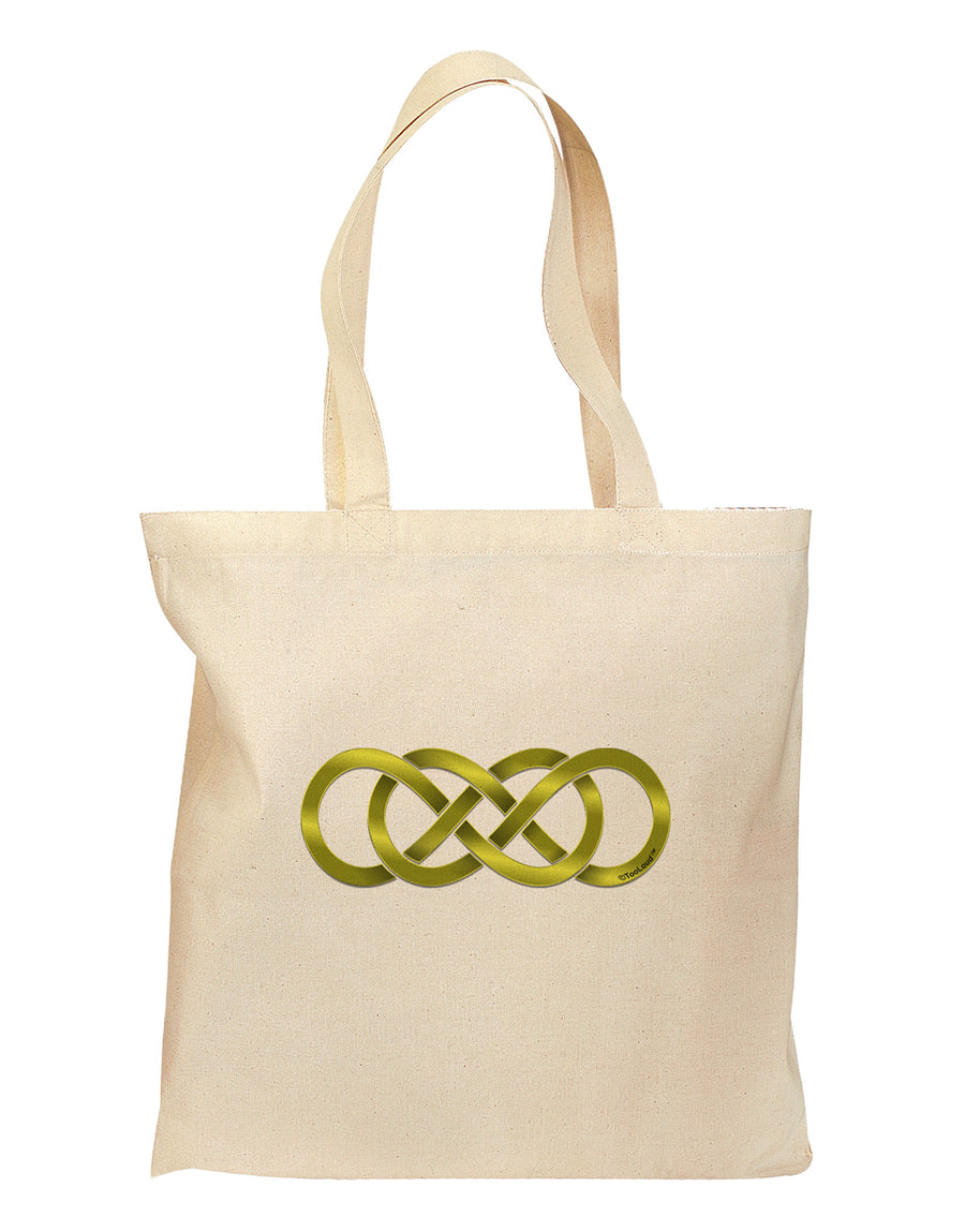 Double Infinity Gold Grocery Tote Bag - Natural-Grocery Tote-TooLoud-Natural-Medium-Davson Sales