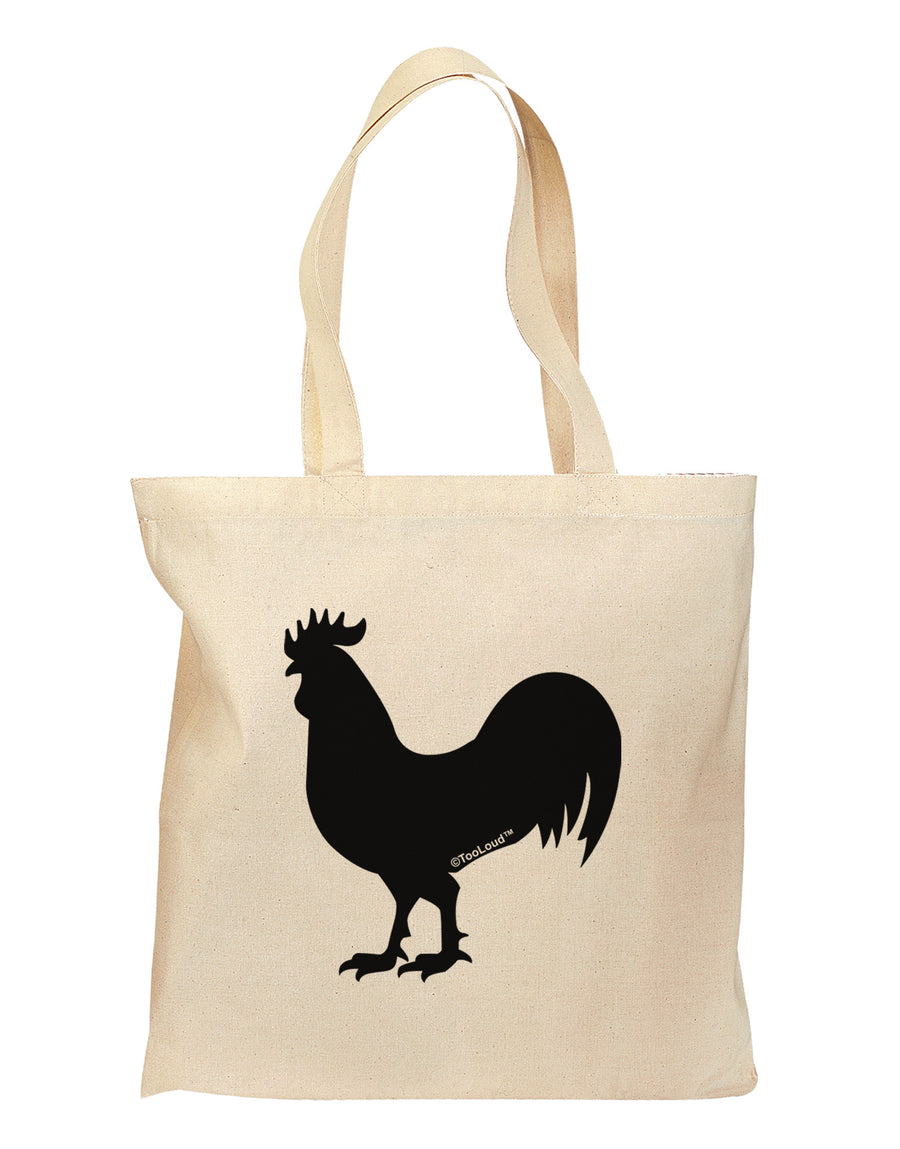 Rooster Silhouette Design Grocery Tote Bag-Grocery Tote-TooLoud-Natural-Medium-Davson Sales