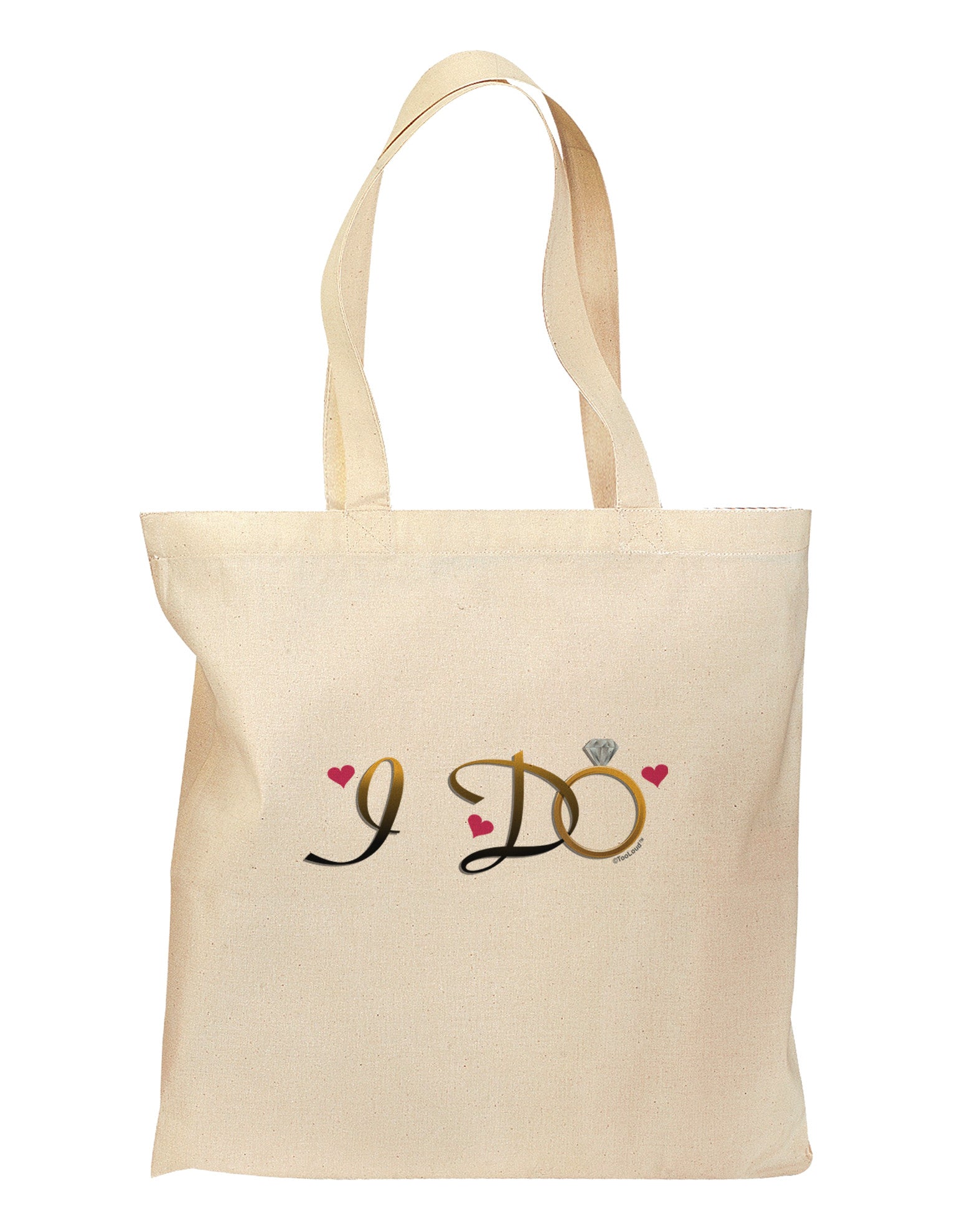 I Do - Bride Grocery Tote Bag-Grocery Tote-TooLoud-Natural-Medium-Davson Sales