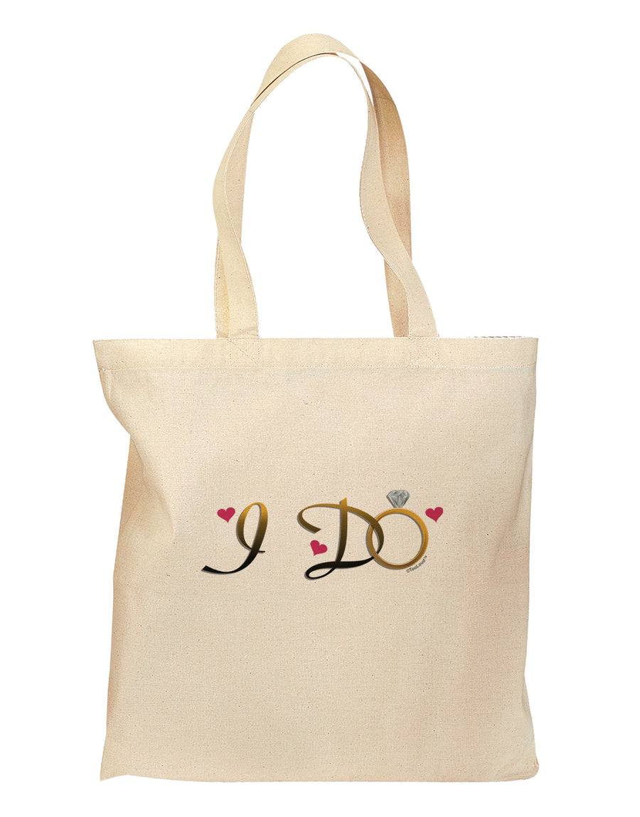 I Do - Bride Grocery Tote Bag-Grocery Tote-TooLoud-Natural-Medium-Davson Sales