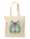 Geometric Wolf Head Grocery Tote Bag - Natural by TooLoud-Grocery Tote-TooLoud-Natural-Medium-Davson Sales