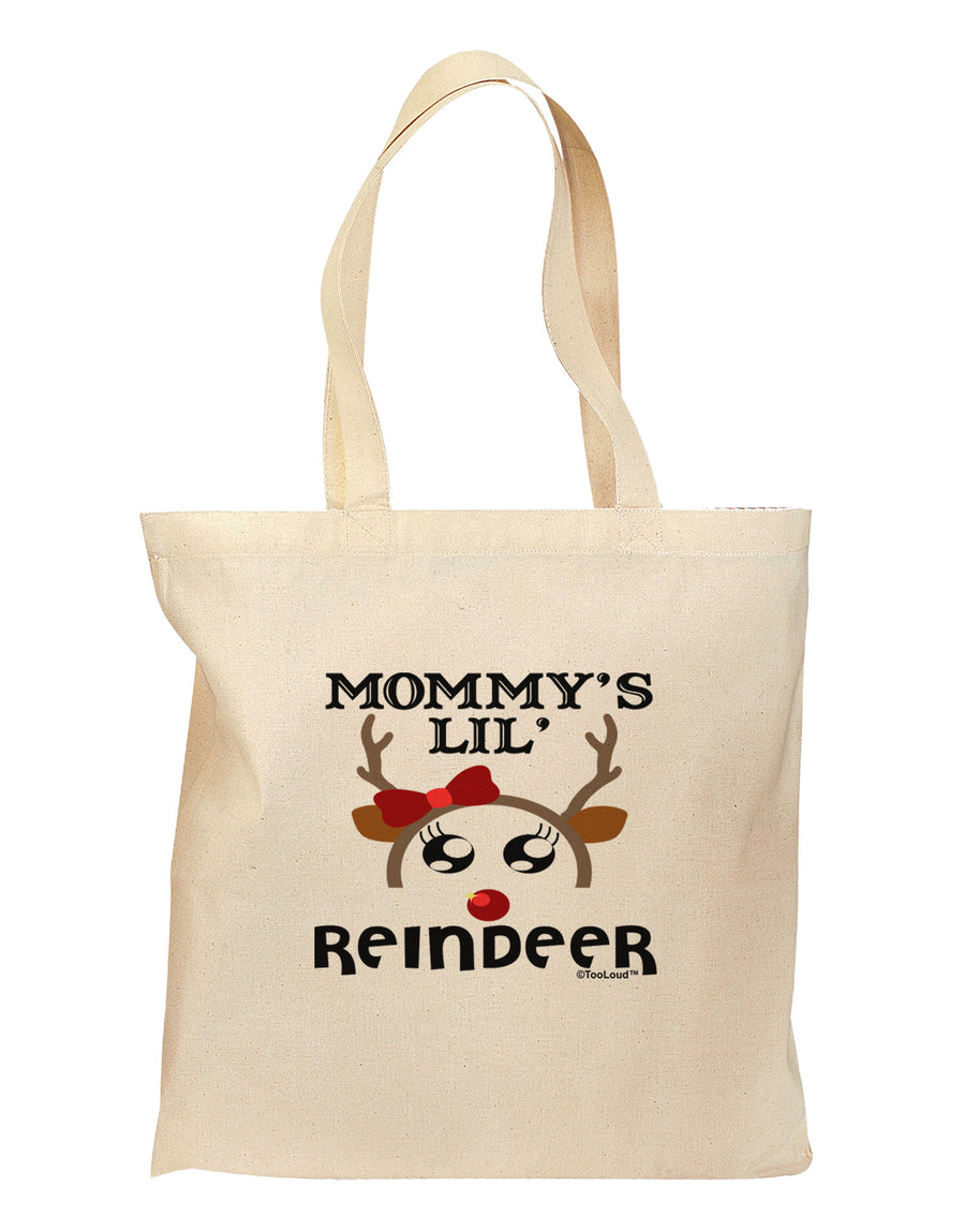 Mommy's Lil Reindeer Girl Grocery Tote Bag-Grocery Tote-TooLoud-Natural-Medium-Davson Sales