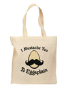 I Mustache You To Eggsplain Grocery Tote Bag-Grocery Tote-TooLoud-Natural-Medium-Davson Sales