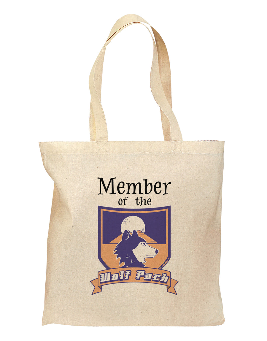 Member of the Wolf Pack Grocery Tote Bag by TooLoud-Grocery Tote-TooLoud-Natural-Medium-Davson Sales