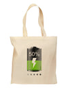 Half Energy 50 Percent Grocery Tote Bag - Natural-Grocery Tote-TooLoud-Natural-Medium-Davson Sales