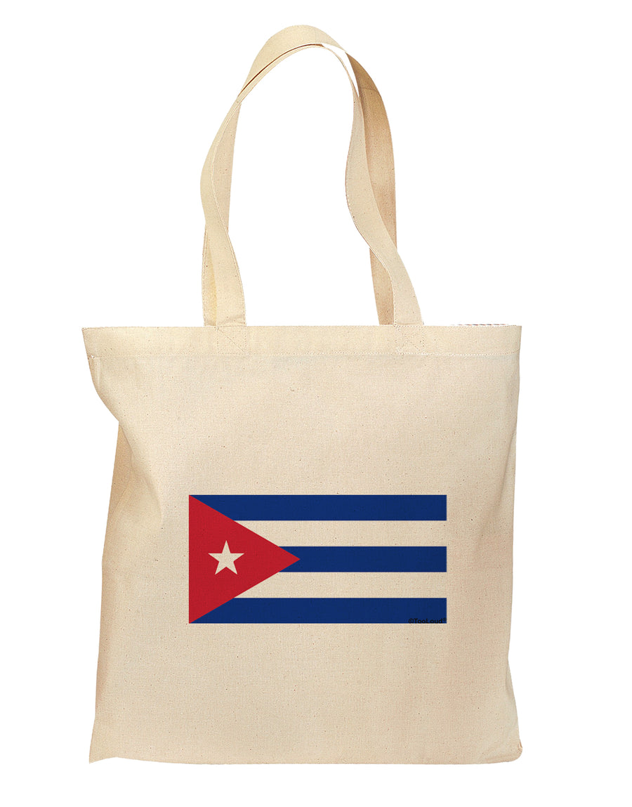 Cuba Flag Cubana Grocery Tote Bag - Natural by TooLoud-Grocery Tote-TooLoud-Natural-Medium-Davson Sales