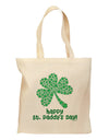 Happy St. Paddy's Day Shamrock Design Grocery Tote Bag by TooLoud-Grocery Tote-TooLoud-Natural-Medium-Davson Sales