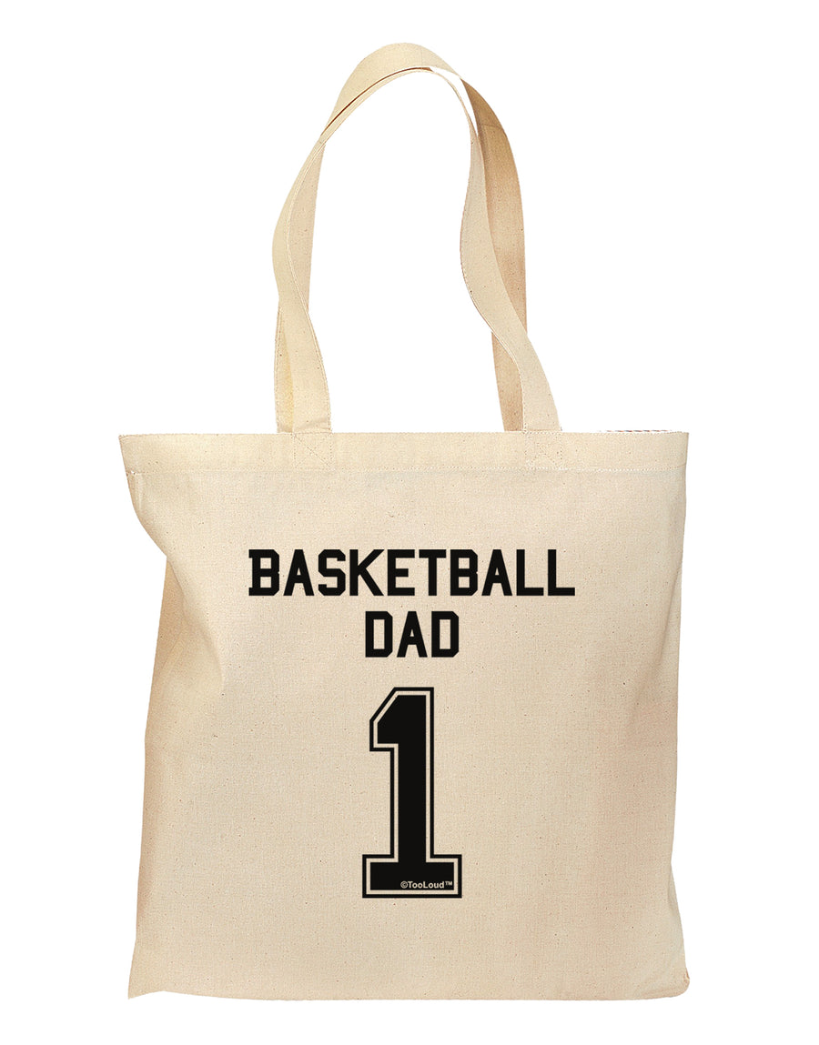 Basketball Dad Jersey Grocery Tote Bag by TooLoud-Grocery Tote-TooLoud-Natural-Medium-Davson Sales