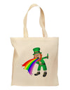 Puking Rainbow Leprechaun Grocery Tote Bag-Grocery Tote-TooLoud-Natural-Medium-Davson Sales