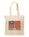 American Bacon Flag - Stars and Strips Grocery Tote Bag-Grocery Tote-TooLoud-Natural-Medium-Davson Sales