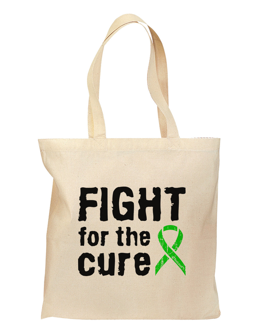 Fight for the Cure - Lime Green Ribbon Lyme Disease Grocery Tote Bag-Grocery Tote-TooLoud-Natural-Medium-Davson Sales