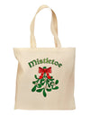 Christmas Kiss Mistletoe Grocery Tote Bag-Grocery Tote-TooLoud-Natural-Medium-Davson Sales