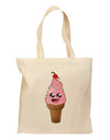 Cute Ice Cream Cone Grocery Tote Bag-Grocery Tote-TooLoud-Natural-Medium-Davson Sales