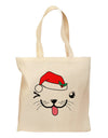 Kyu-T Face Puppina Santa Girl Dog Grocery Tote Bag-Grocery Tote-TooLoud-Natural-Medium-Davson Sales