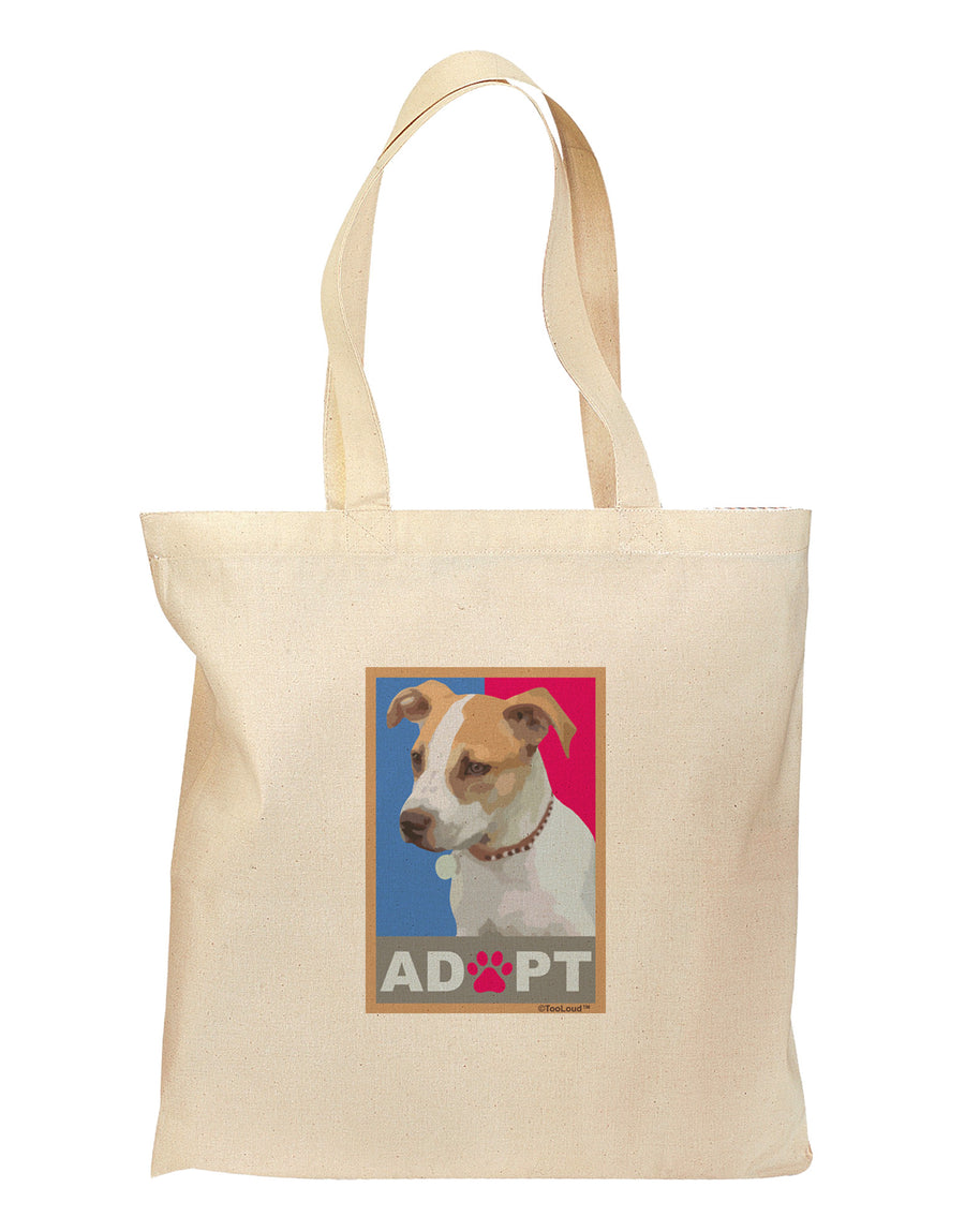 Adopt Cute Puppy Cat Adoption Grocery Tote Bag-Grocery Tote-TooLoud-Natural-Medium-Davson Sales