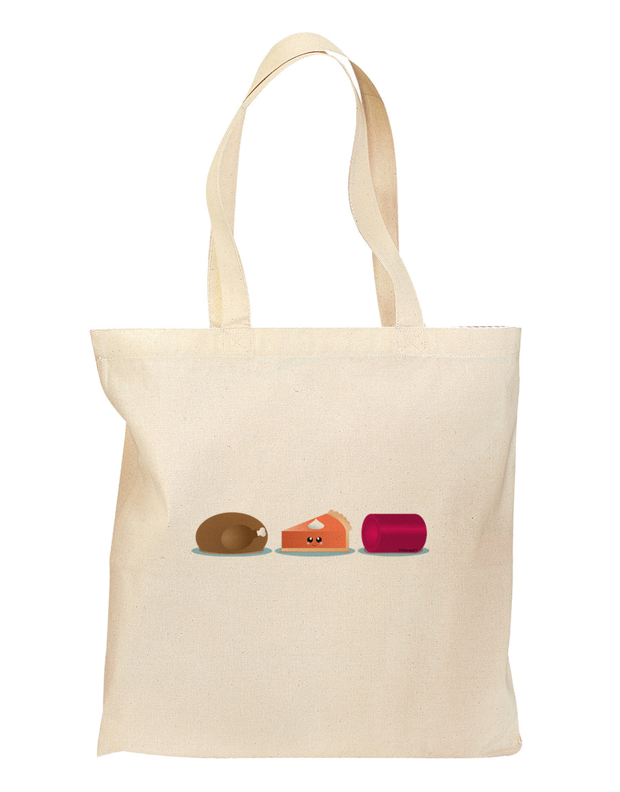 Cute Thanksgiving Food Grocery Tote Bag-Grocery Tote-TooLoud-Natural-Medium-Davson Sales