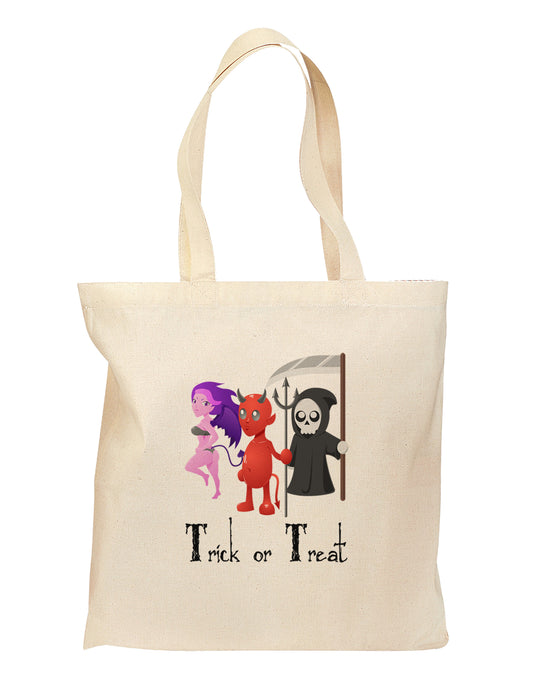 Reaper Devil Succubus - Trick or Treat Grocery Tote Bag-Grocery Tote-TooLoud-Natural-Medium-Davson Sales