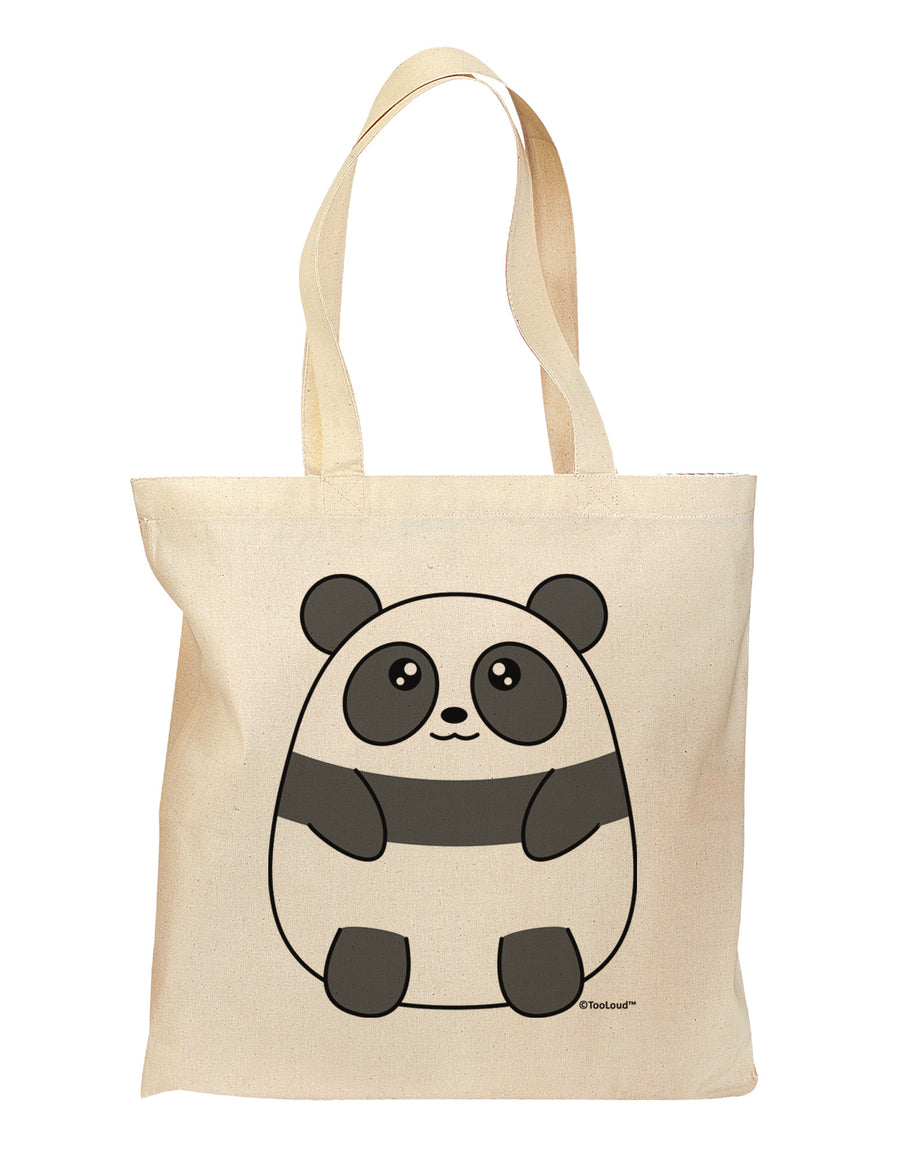 Cute Panda Bear Grocery Tote Bag by TooLoud-Grocery Tote-TooLoud-Natural-Medium-Davson Sales