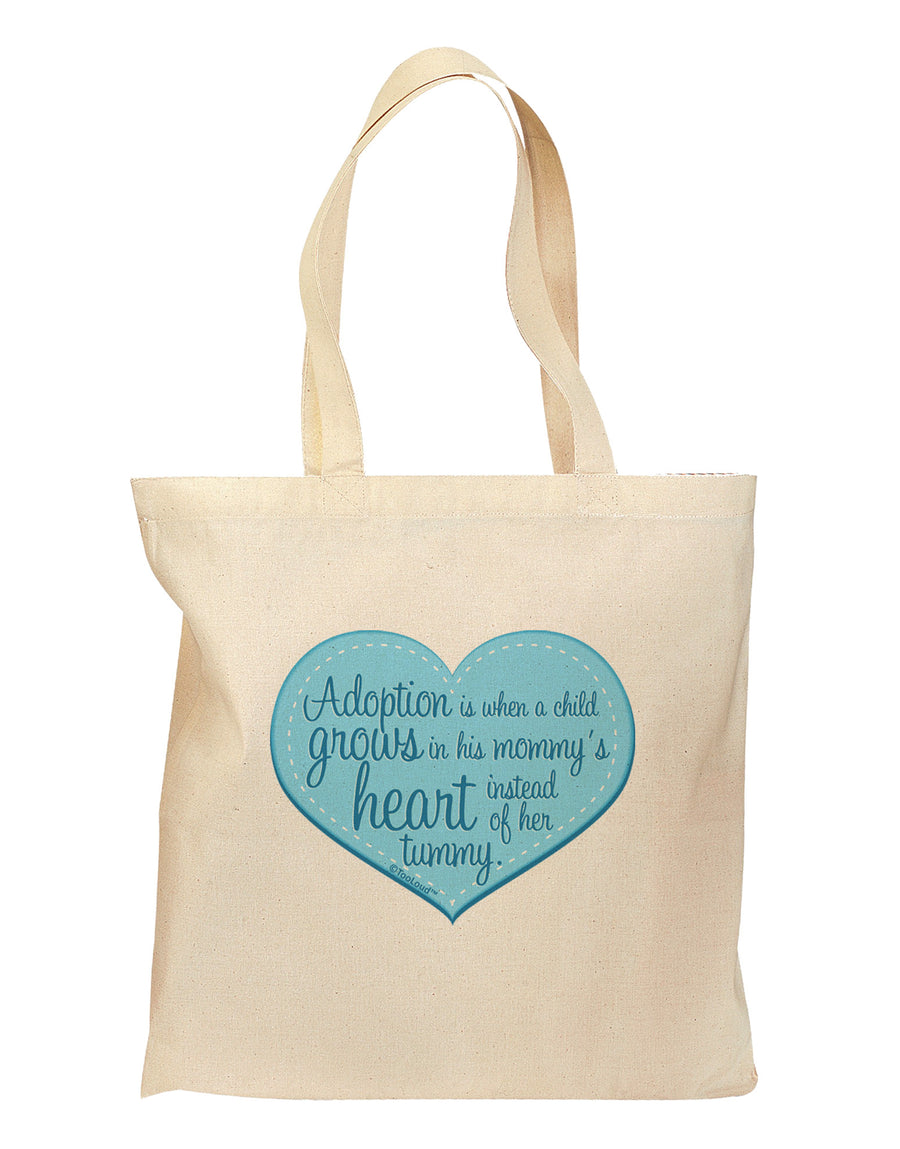 Adoption is When - Mom and Son Quote Grocery Tote Bag by TooLoud-Grocery Tote-TooLoud-Natural-Medium-Davson Sales