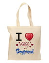 I Love Heart My Boyfriend Grocery Tote Bag-Grocery Tote-TooLoud-Natural-Medium-Davson Sales