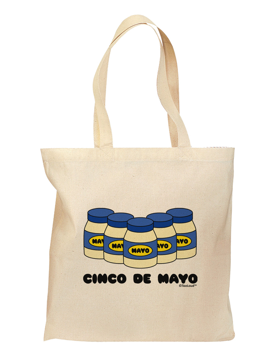 Cinco de Mayo - 5 Mayo Jars Grocery Tote Bag by TooLoud-Grocery Tote-TooLoud-Natural-Medium-Davson Sales