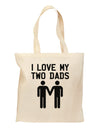 I Love My Two Dads Gay Fathers Grocery Tote Bag-Grocery Tote-TooLoud-Natural-Medium-Davson Sales